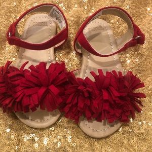 Red fringe toddler Sandals